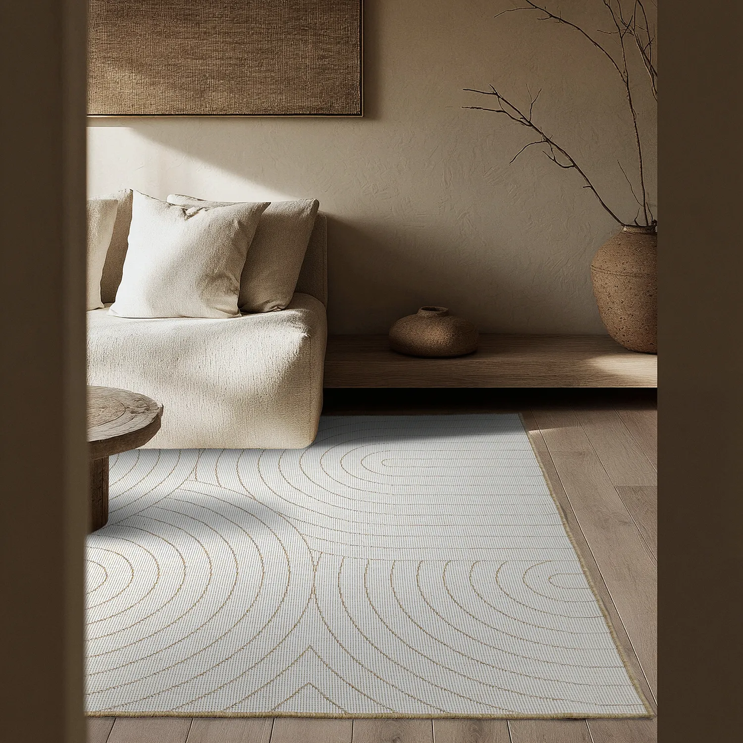 Tæpper til indendørs/udendørs brug - utomhusmatta - Hayden (natur)