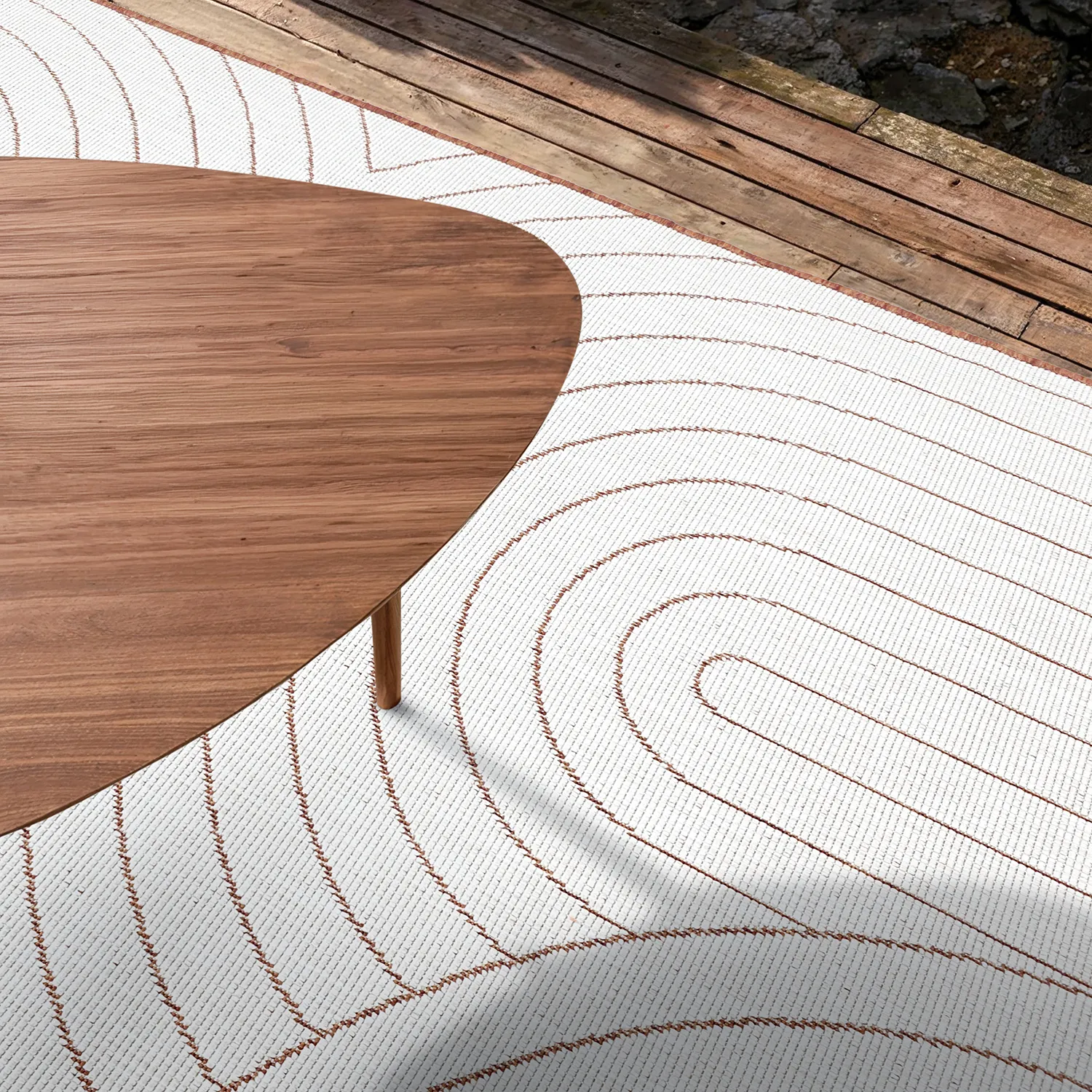 Tæpper til indendørs/udendørs brug - utomhusmatta - Hayden (rød)