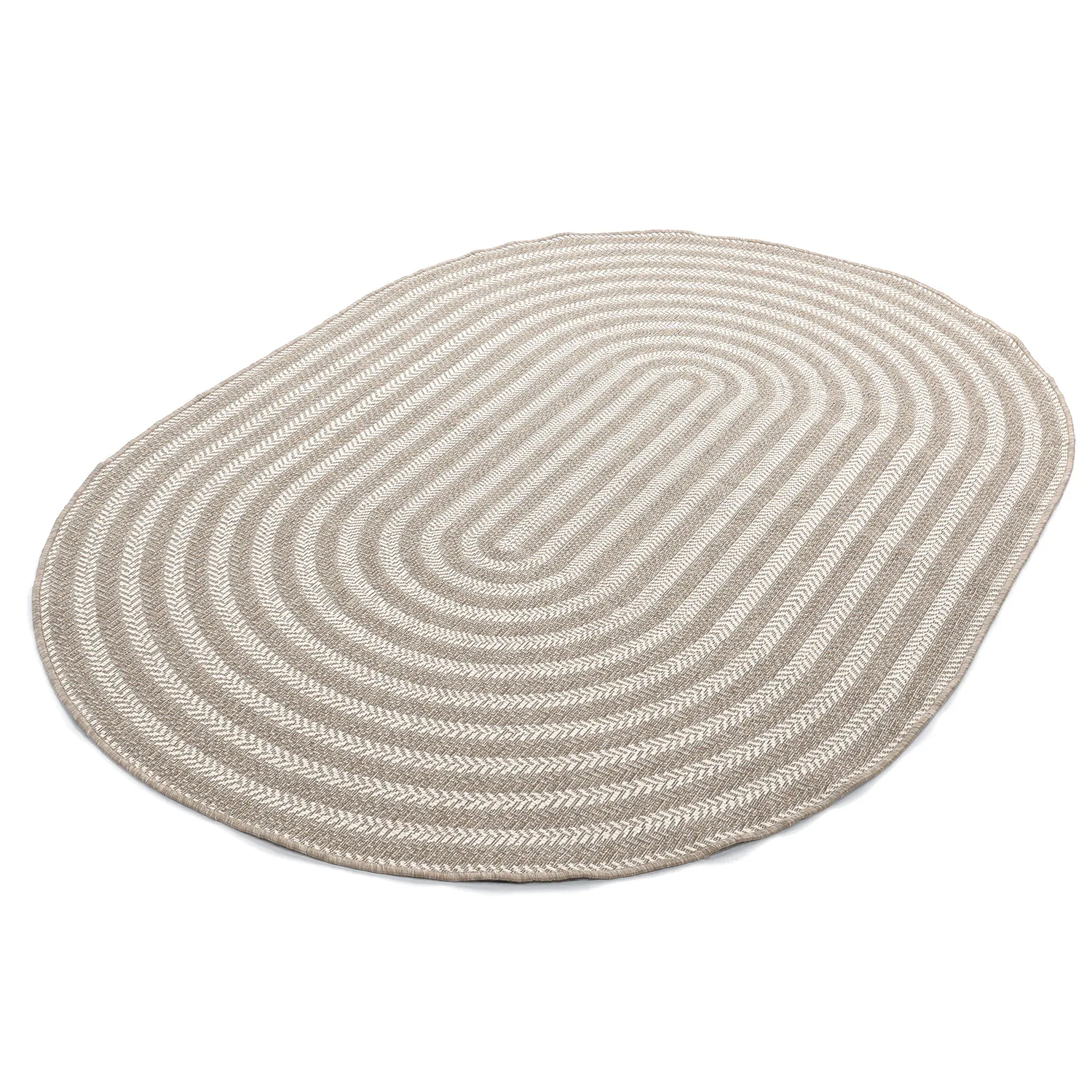 Ovalt tæppe - Indoor/outdoor Leander (beige)