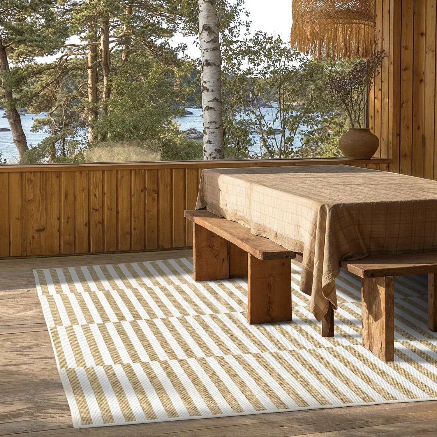 Tæpper til indendørs/udendørs brug - utomhusmatta - Otto (natur)