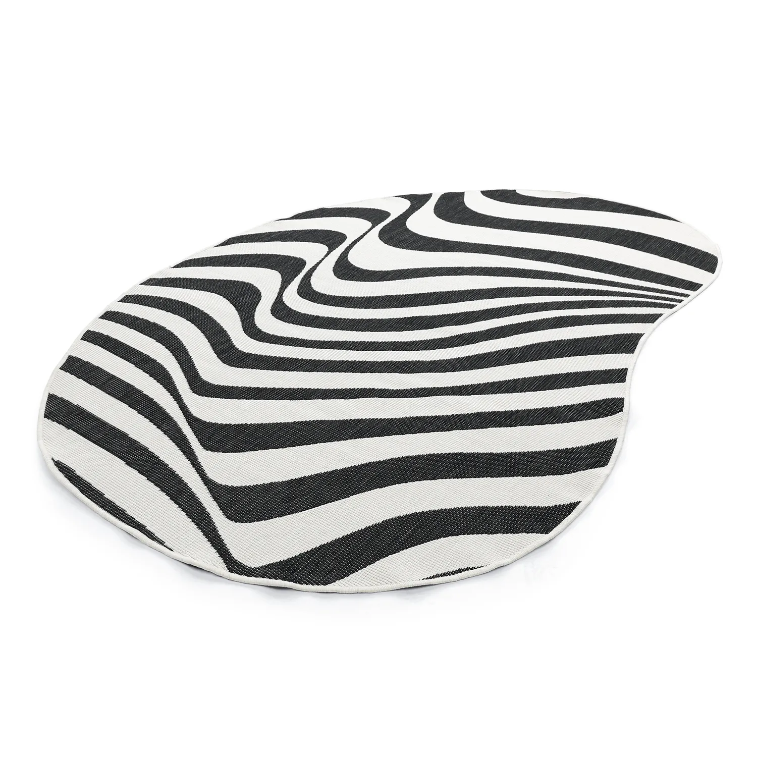 Tæpper til indendørs/udendørs brug - utomhusmatta - Remina (sort/hvid)