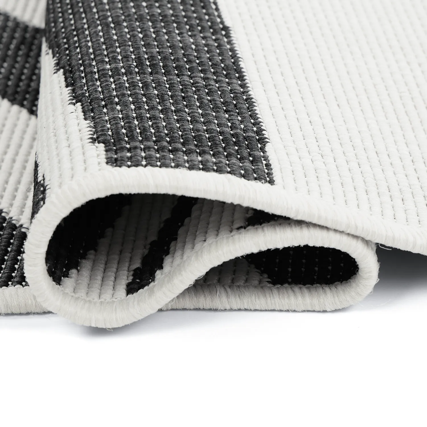 Tæpper til indendørs/udendørs brug - utomhusmatta - Remina (sort/hvid)