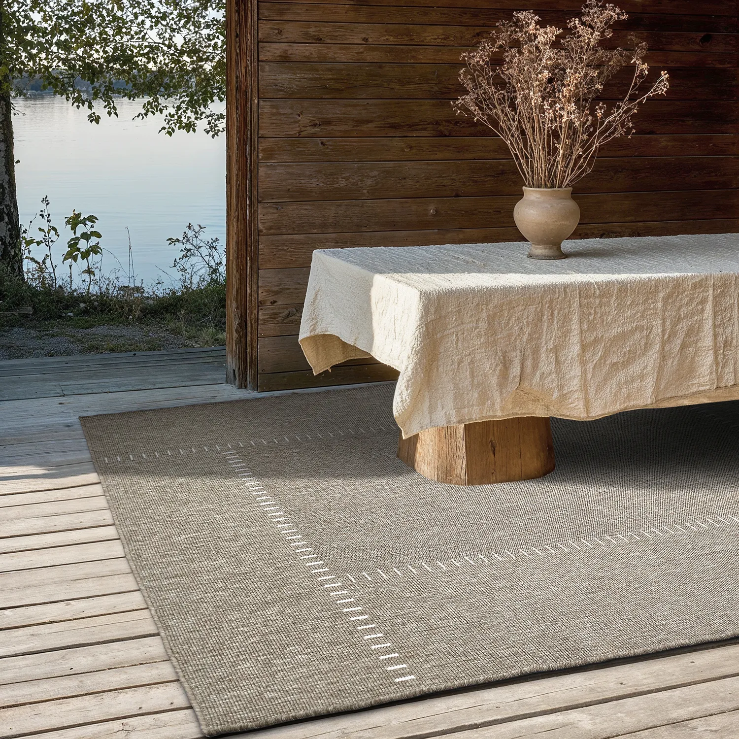 Tæpper til indendørs/udendørs brug - utomhusmatta - Rhea (beige)