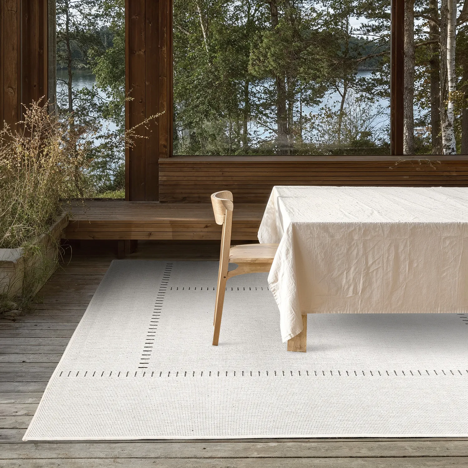 Tæpper til indendørs/udendørs brug - utomhusmatta - Rhea (hvid)