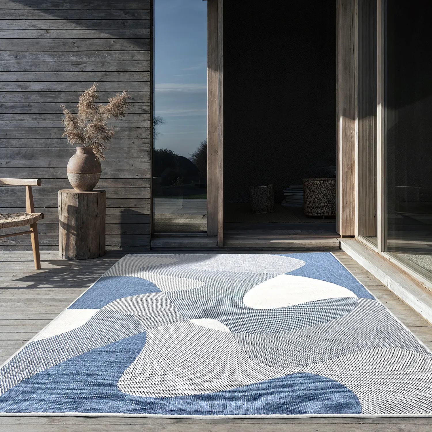 Tæpper til indendørs/udendørs brug - utomhusmatta - Somerville (blå)