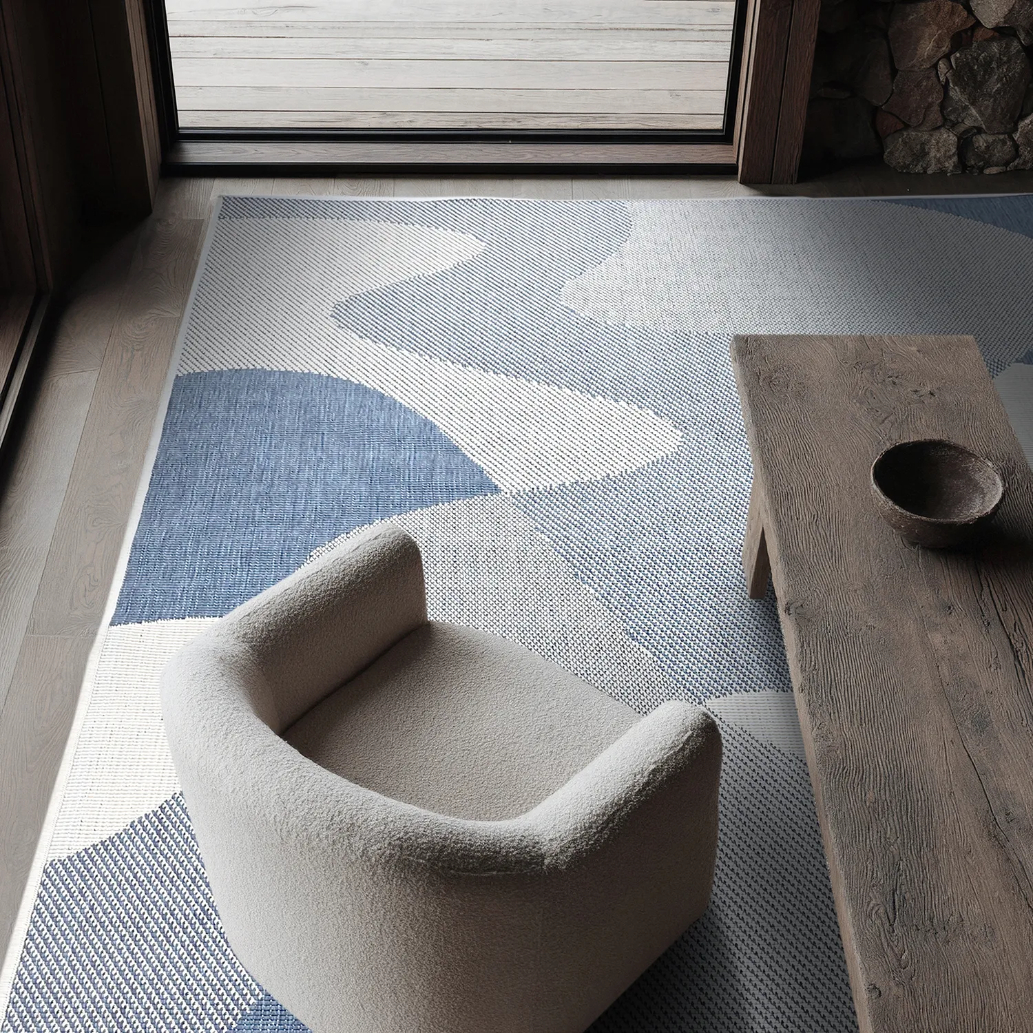 Tæpper til indendørs/udendørs brug - utomhusmatta - Somerville (blå)