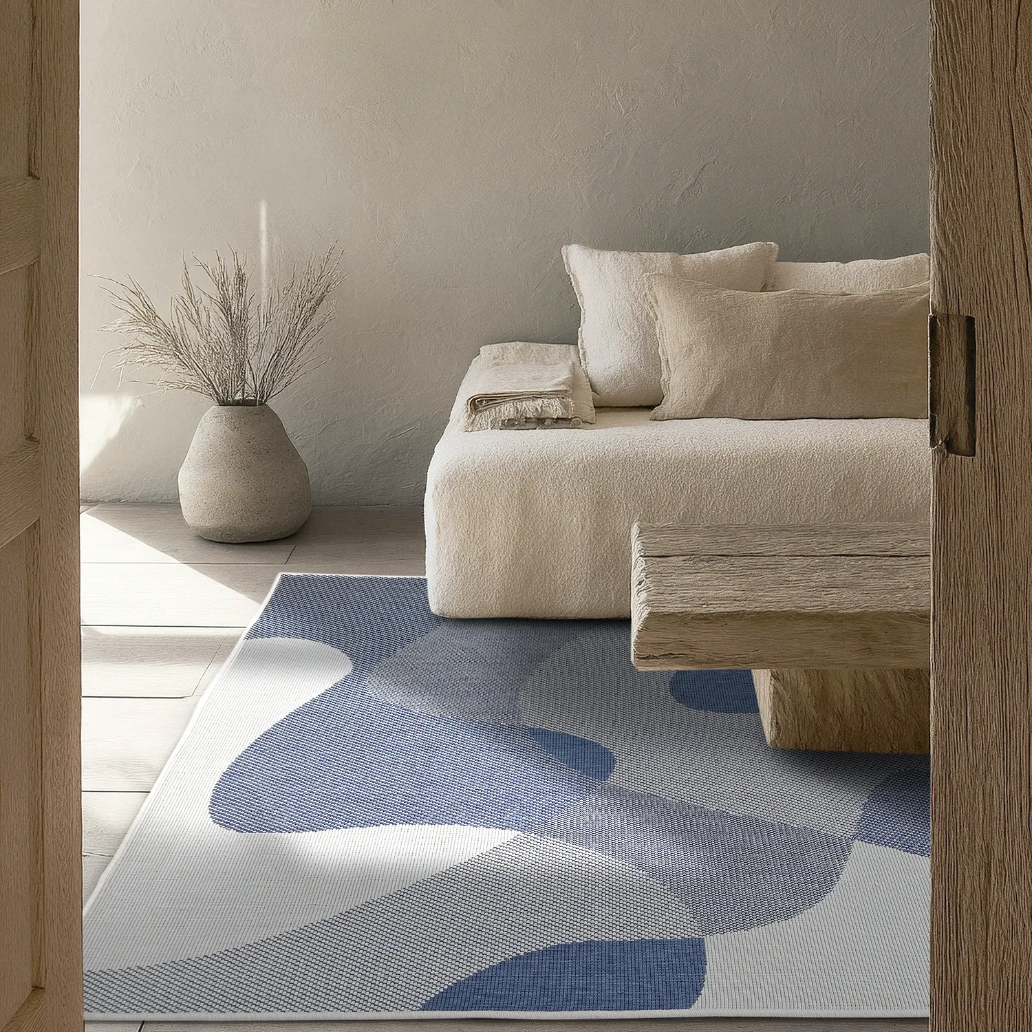 Tæpper til indendørs/udendørs brug - utomhusmatta - Somerville (blå)