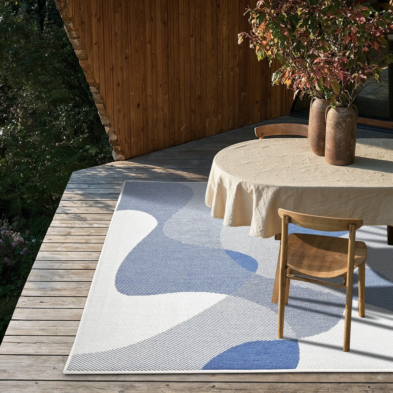 Tæpper til indendørs/udendørs brug - utomhusmatta - Somerville (blå)