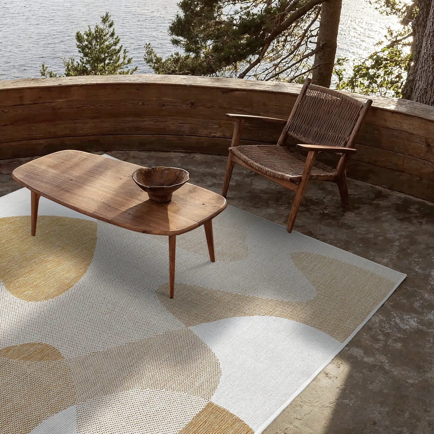 Tæpper til indendørs/udendørs brug - utomhusmatta - Somerville (gul)