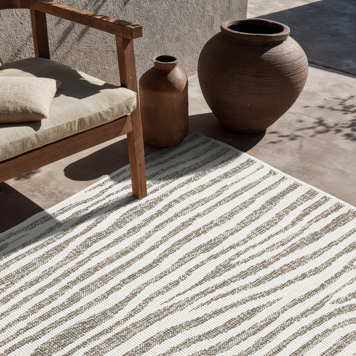 Tæpper til indendørs/udendørs brug - utomhusmatta - Vaura (beige)