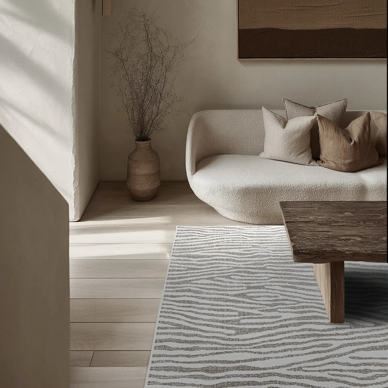 Tæpper til indendørs/udendørs brug - utomhusmatta - Vaura (beige)