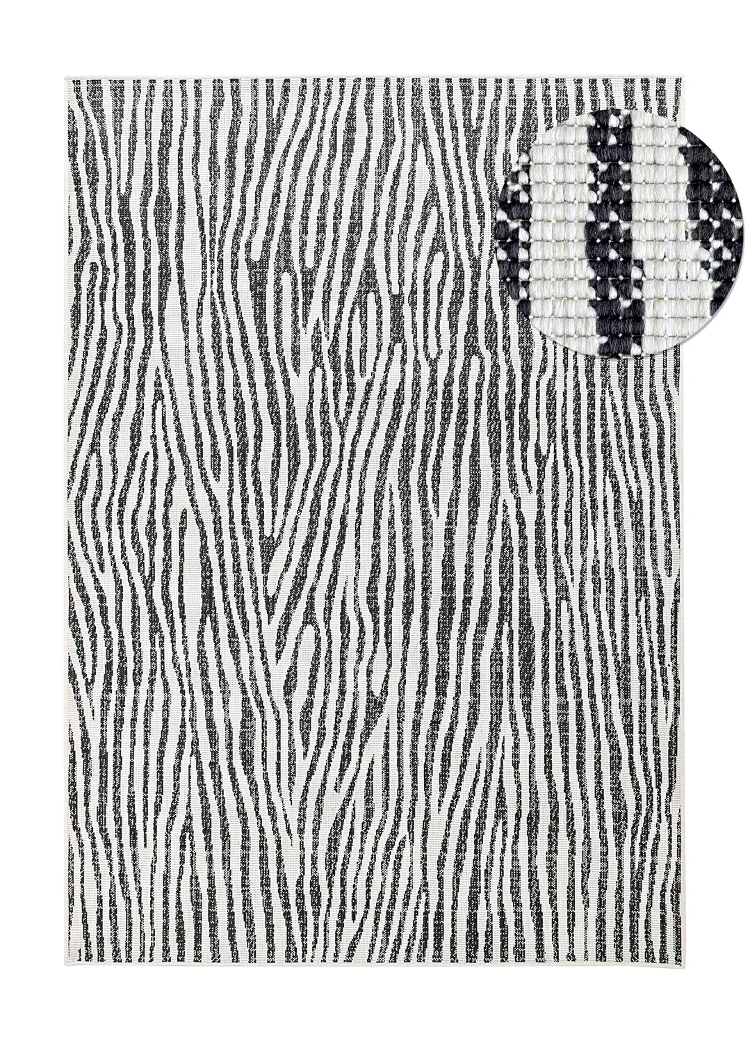 Tæpper til indendørs/udendørs brug - utomhusmatta - Vaura (sort/hvid)