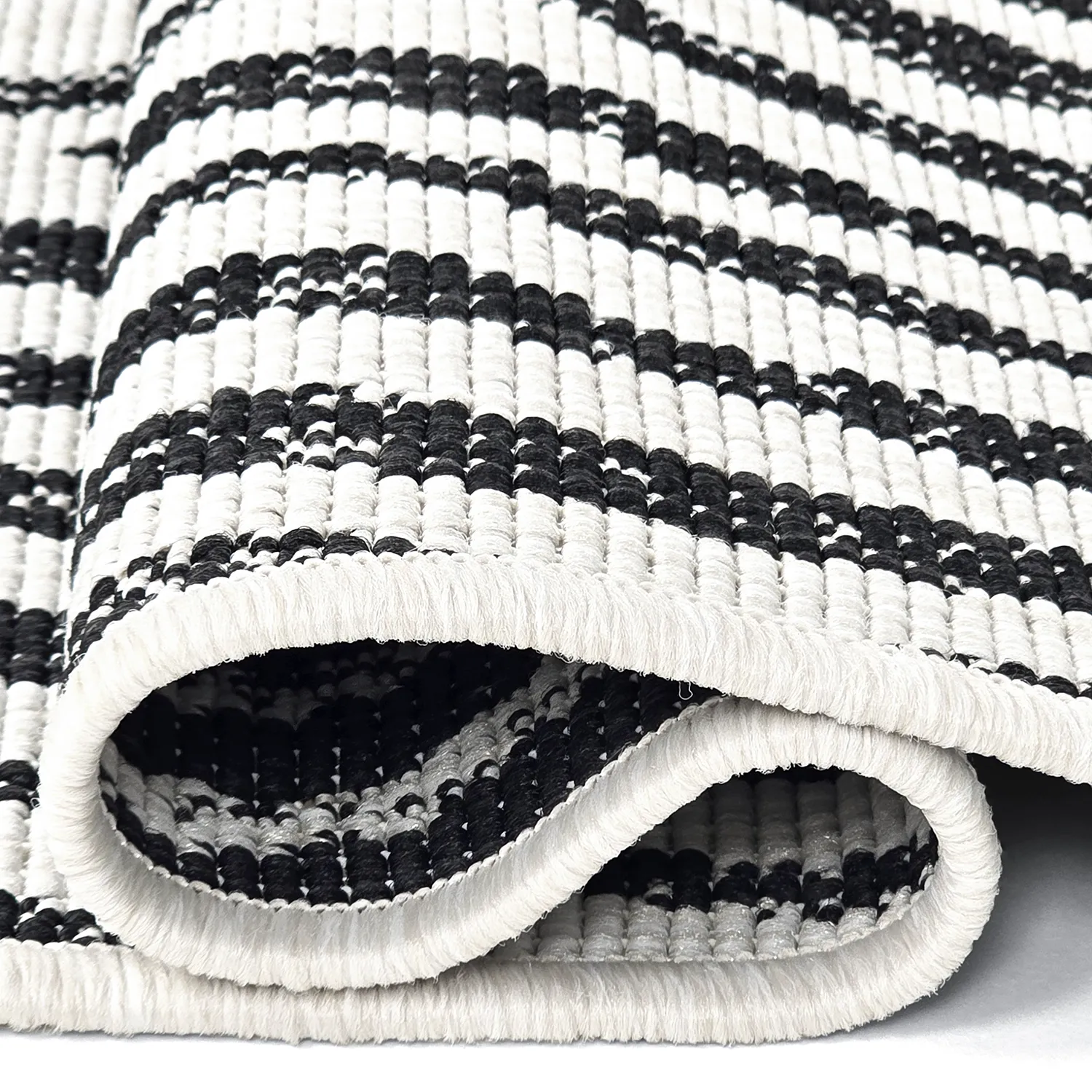 Tæpper til indendørs/udendørs brug - utomhusmatta - Vaura (sort/hvid)