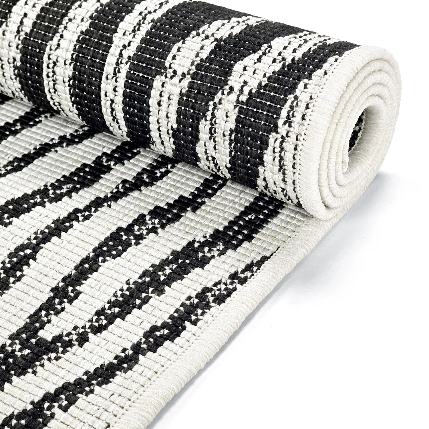 Tæpper til indendørs/udendørs brug - utomhusmatta - Vaura (sort/hvid)