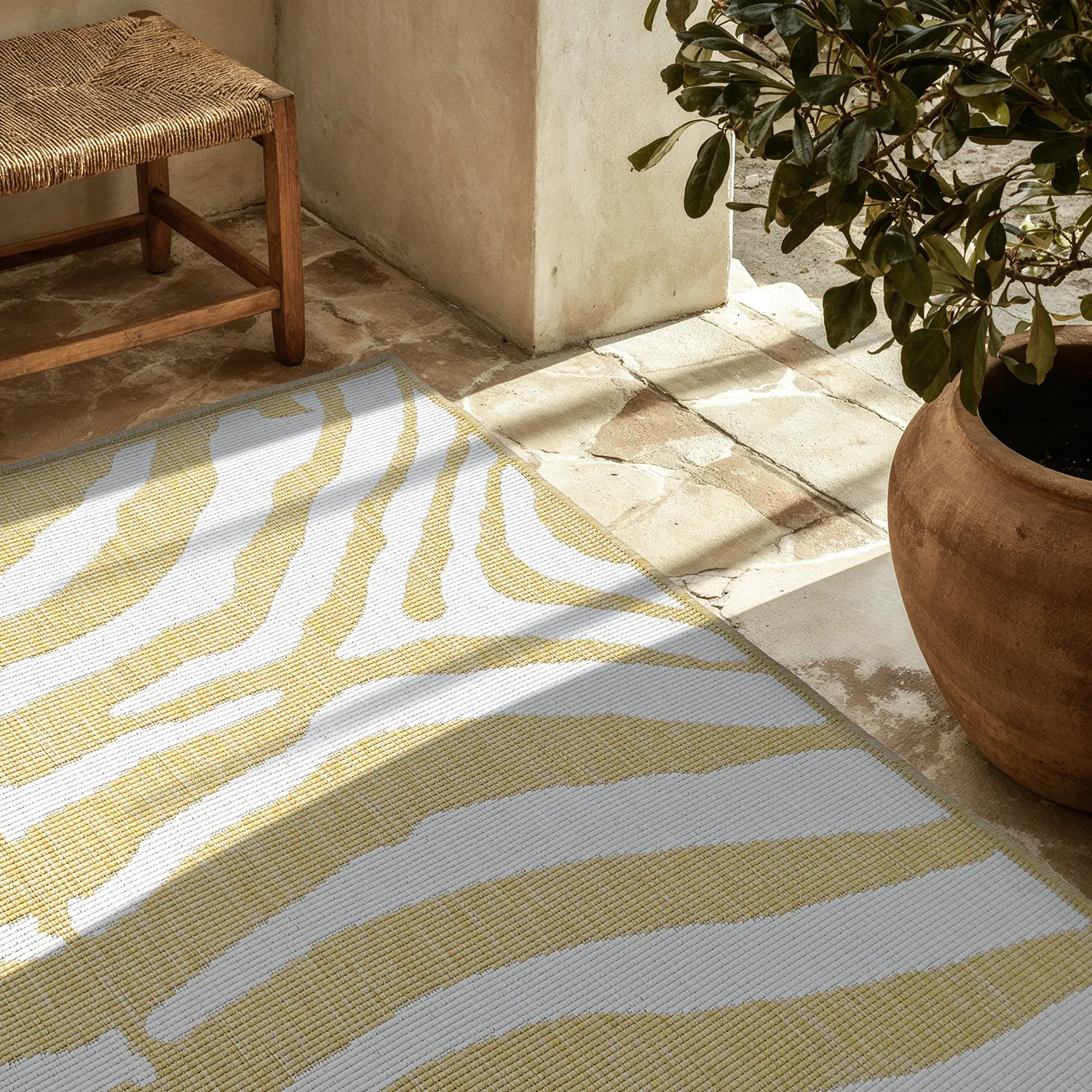 Tæpper til indendørs/udendørs brug - utomhusmatta - Winona (gul)