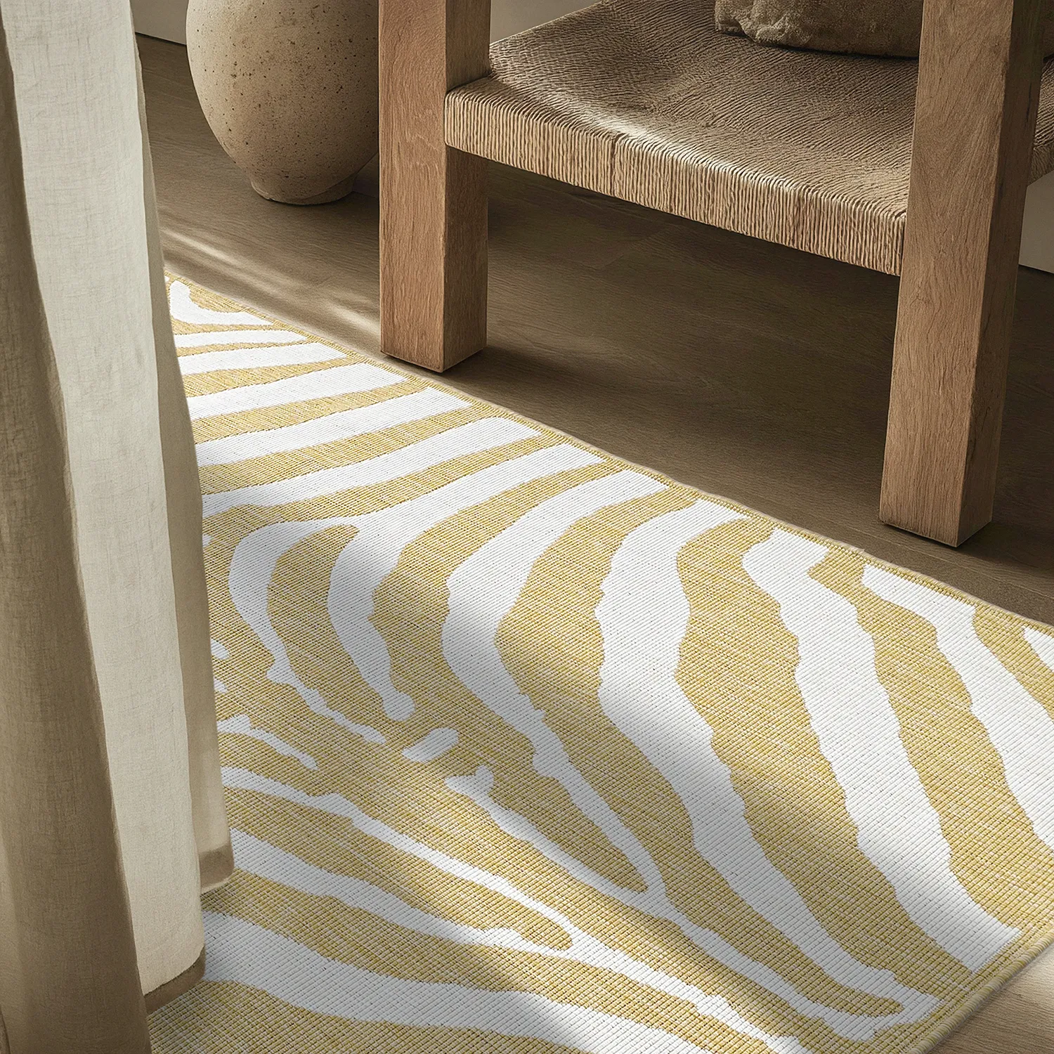 Tæpper til indendørs/udendørs brug - utomhusmatta - Winona (gul)