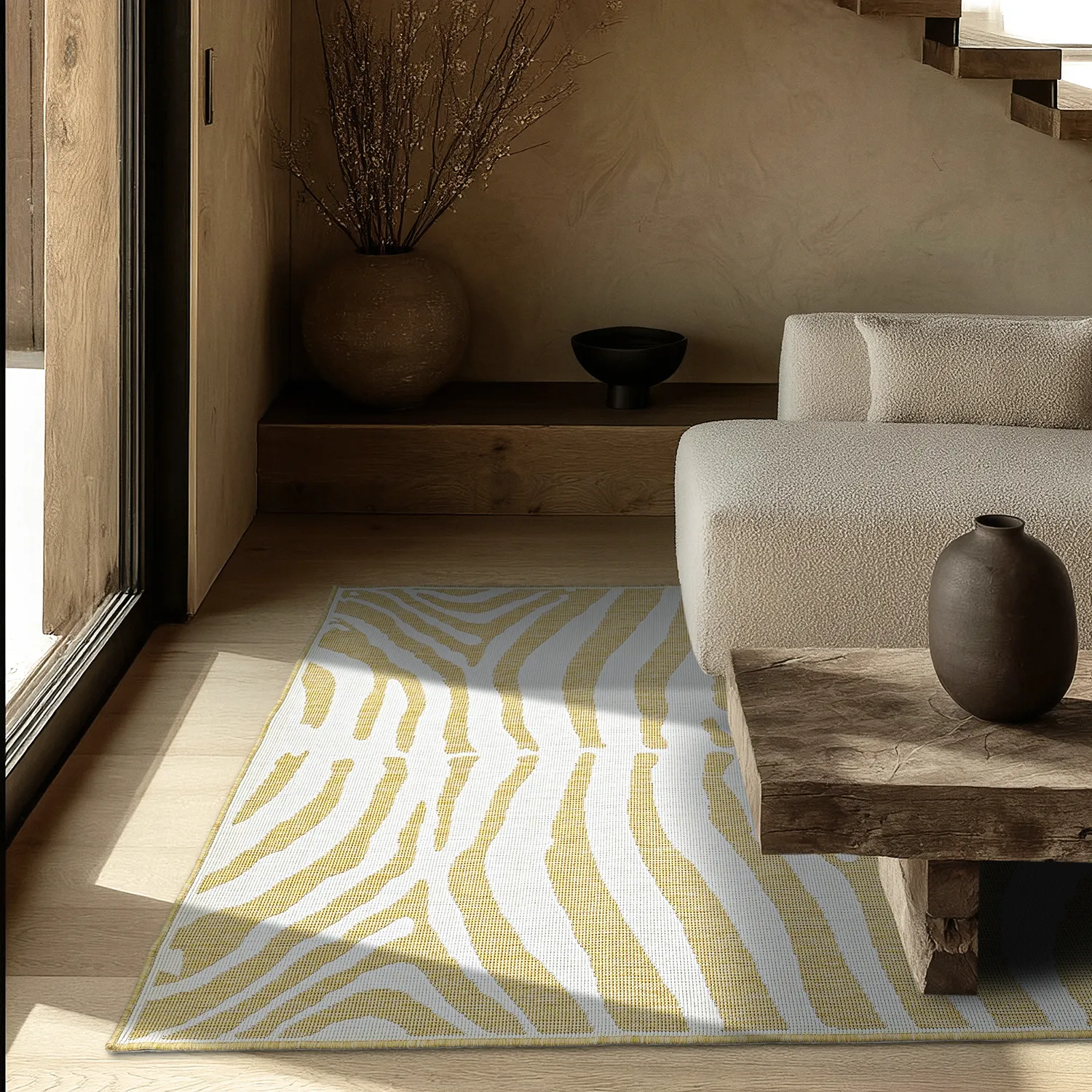 Tæpper til indendørs/udendørs brug - utomhusmatta - Winona (gul)