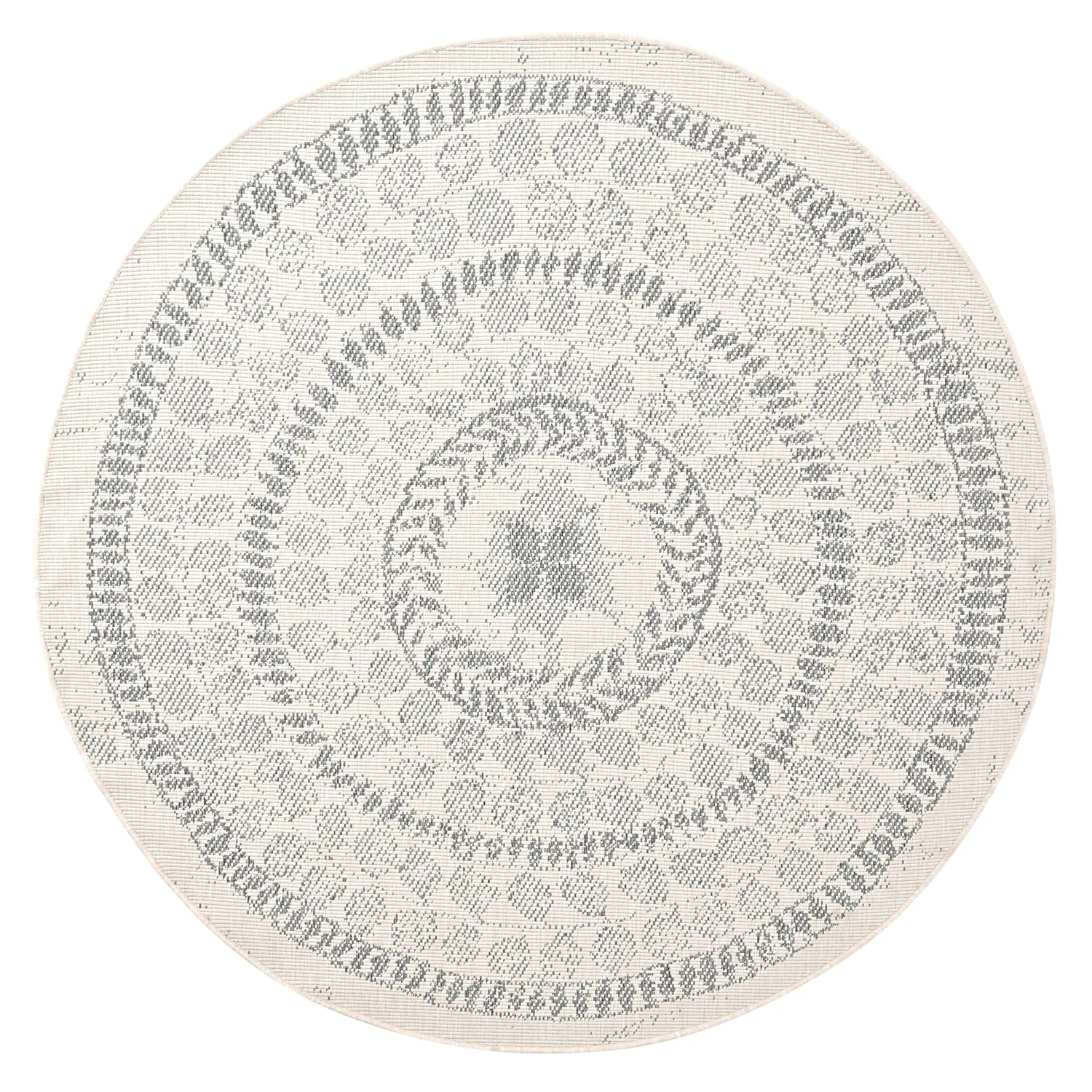 Runde tæpper - Indoor/Outdoor Malcolm (grå)