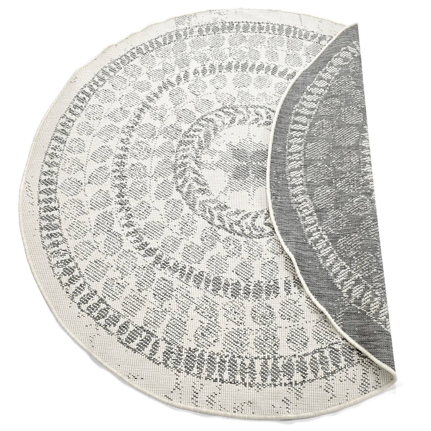 Runde tæpper - Indoor/Outdoor Malcolm (grå)