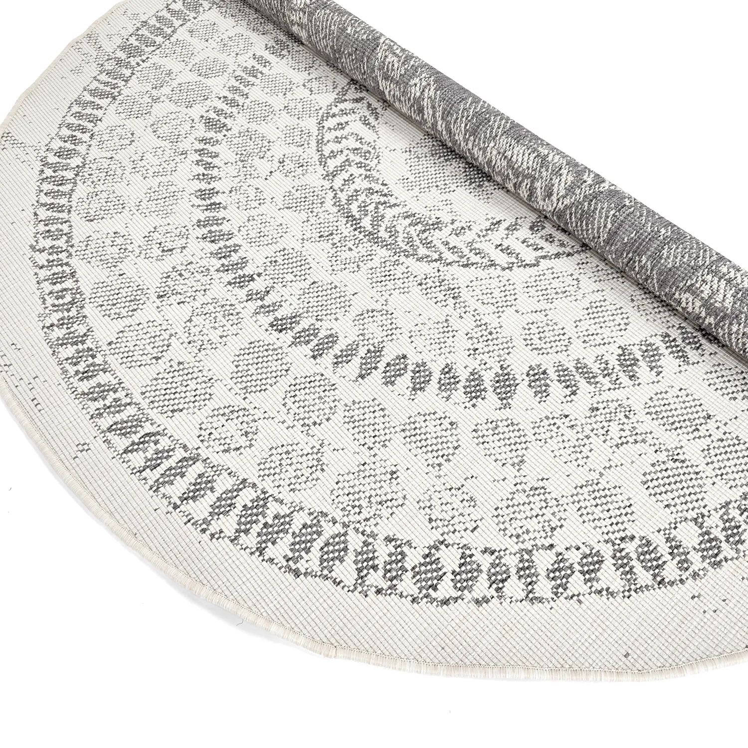 Runde tæpper - Indoor/Outdoor Malcolm (grå)