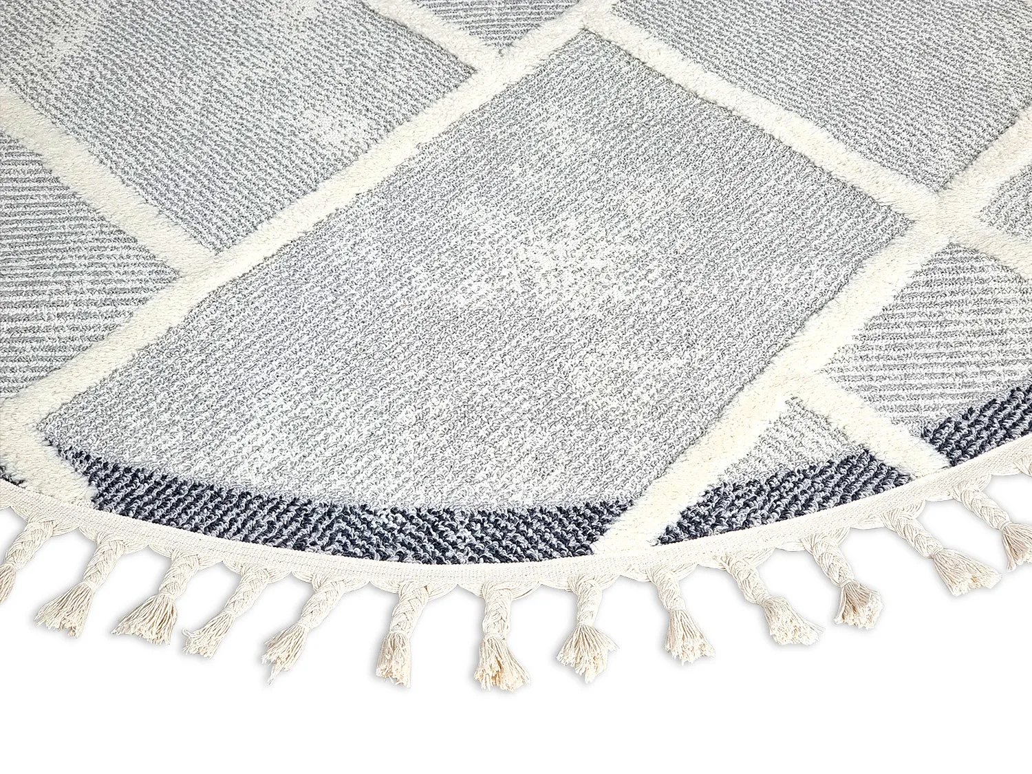 Runde tæpper - Boston (grå)