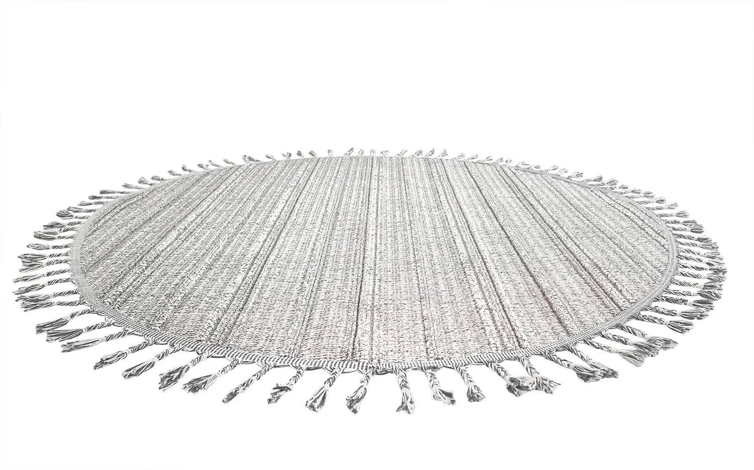 Runde tæpper - Indoor/Outdoor Sofia (grå/blå)