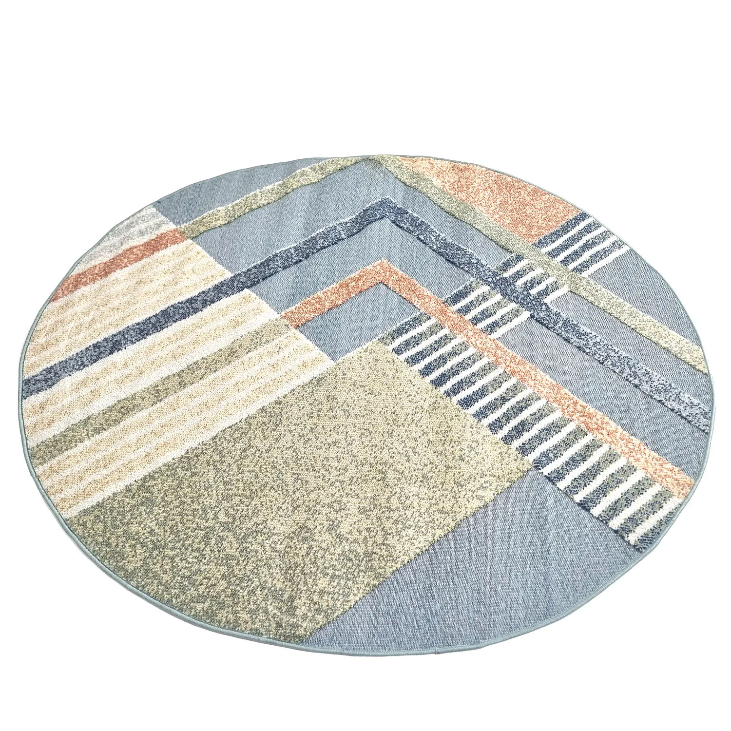 Runde tæpper - Indoor/Outdoor Trivia (blå/multi)