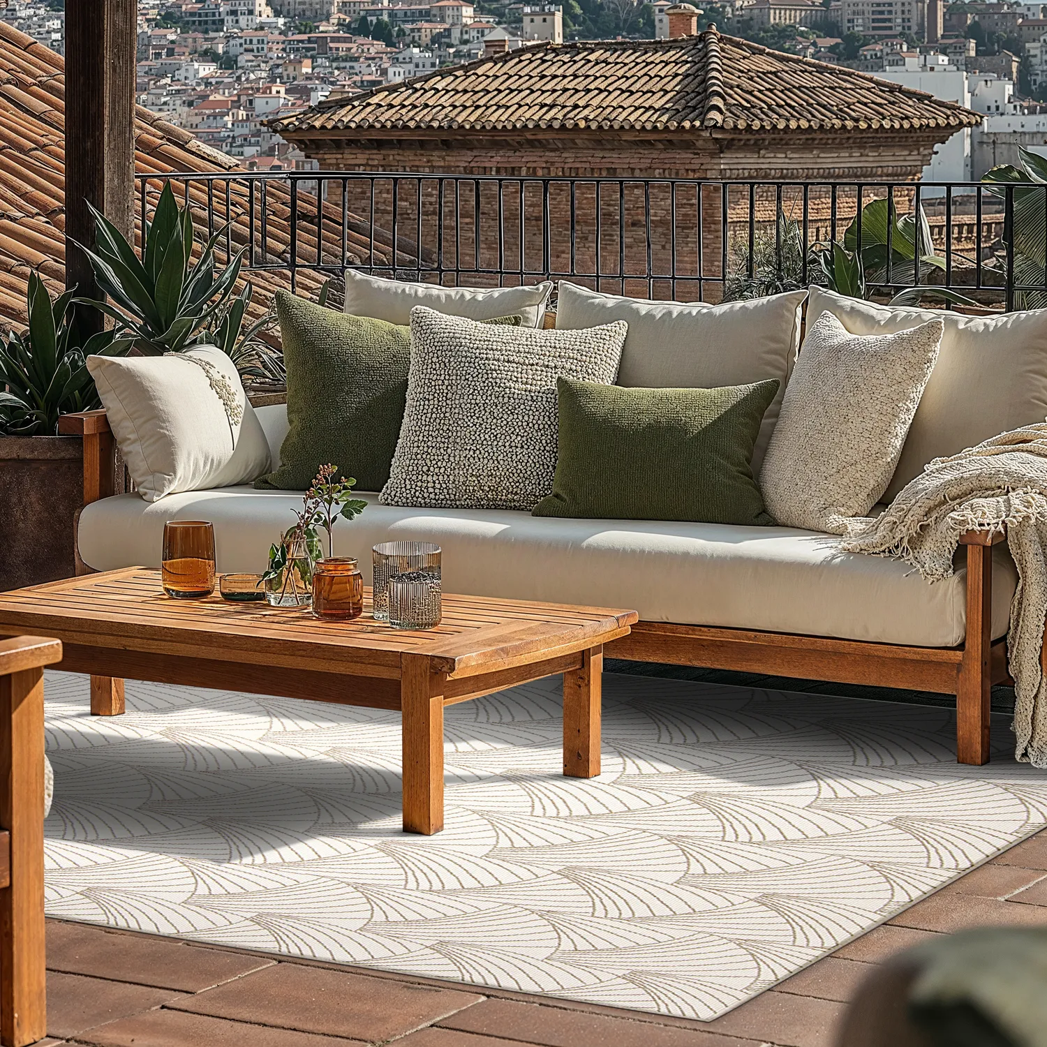 Tæpper til indendørs/udendørs brug - Beau (beige)