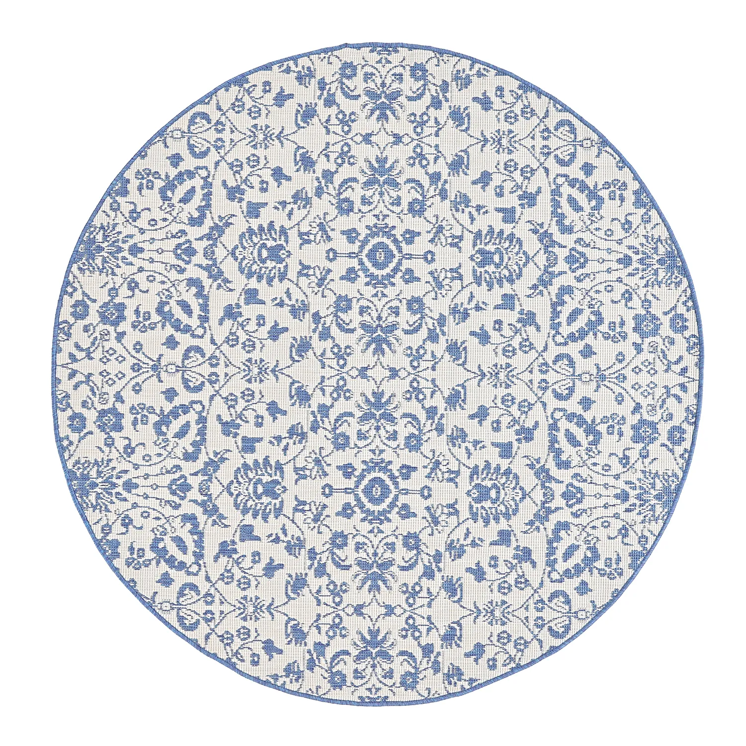 Rundt tæppe - Brussels Ocean (blå)