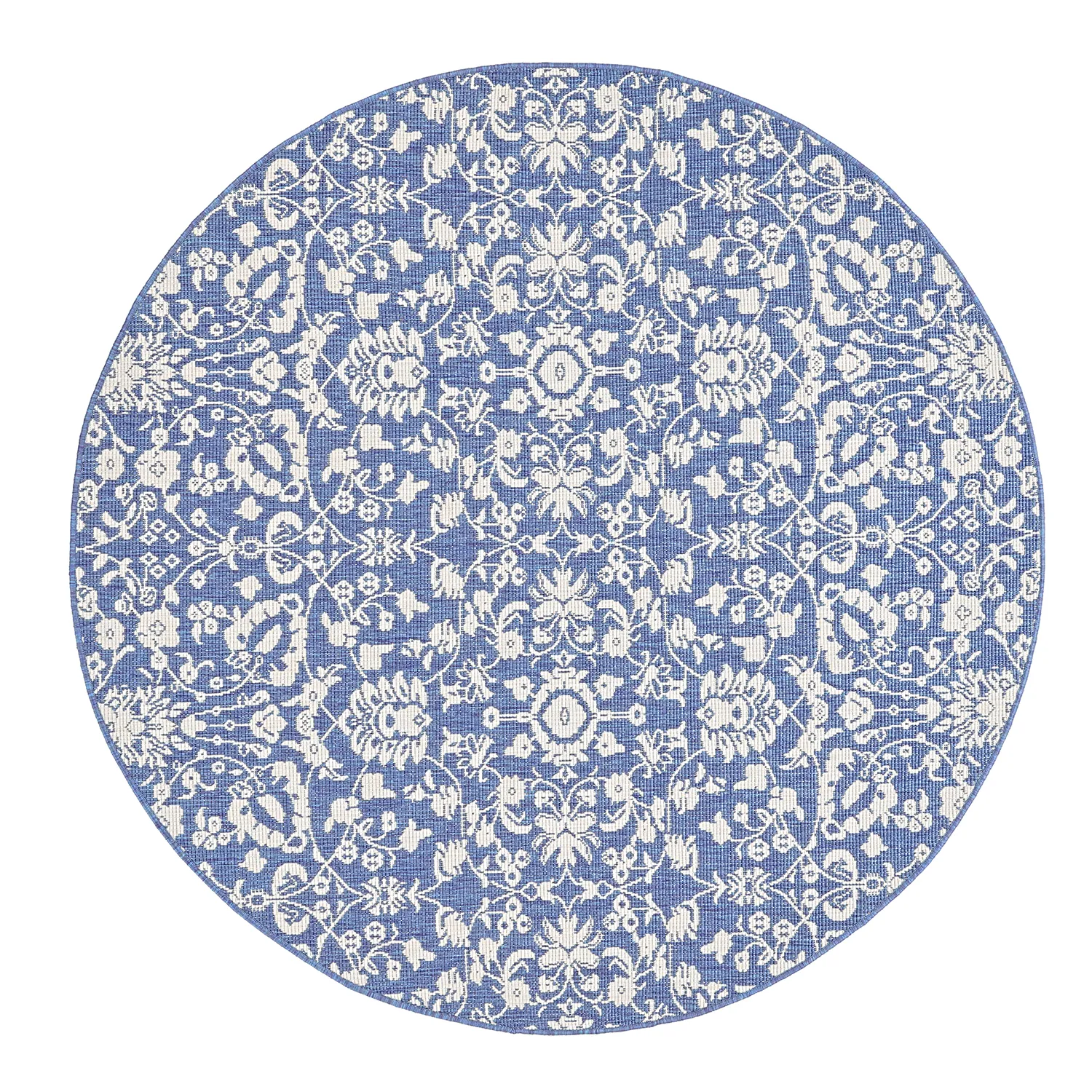 Rundt tæppe - Brussels Ocean (blå)