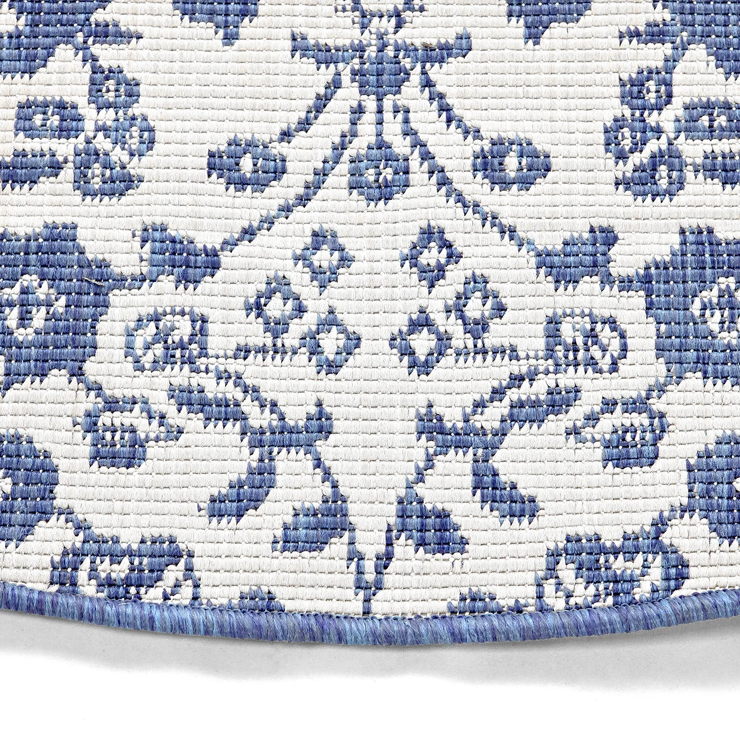 Rundt tæppe - Brussels Ocean (blå)