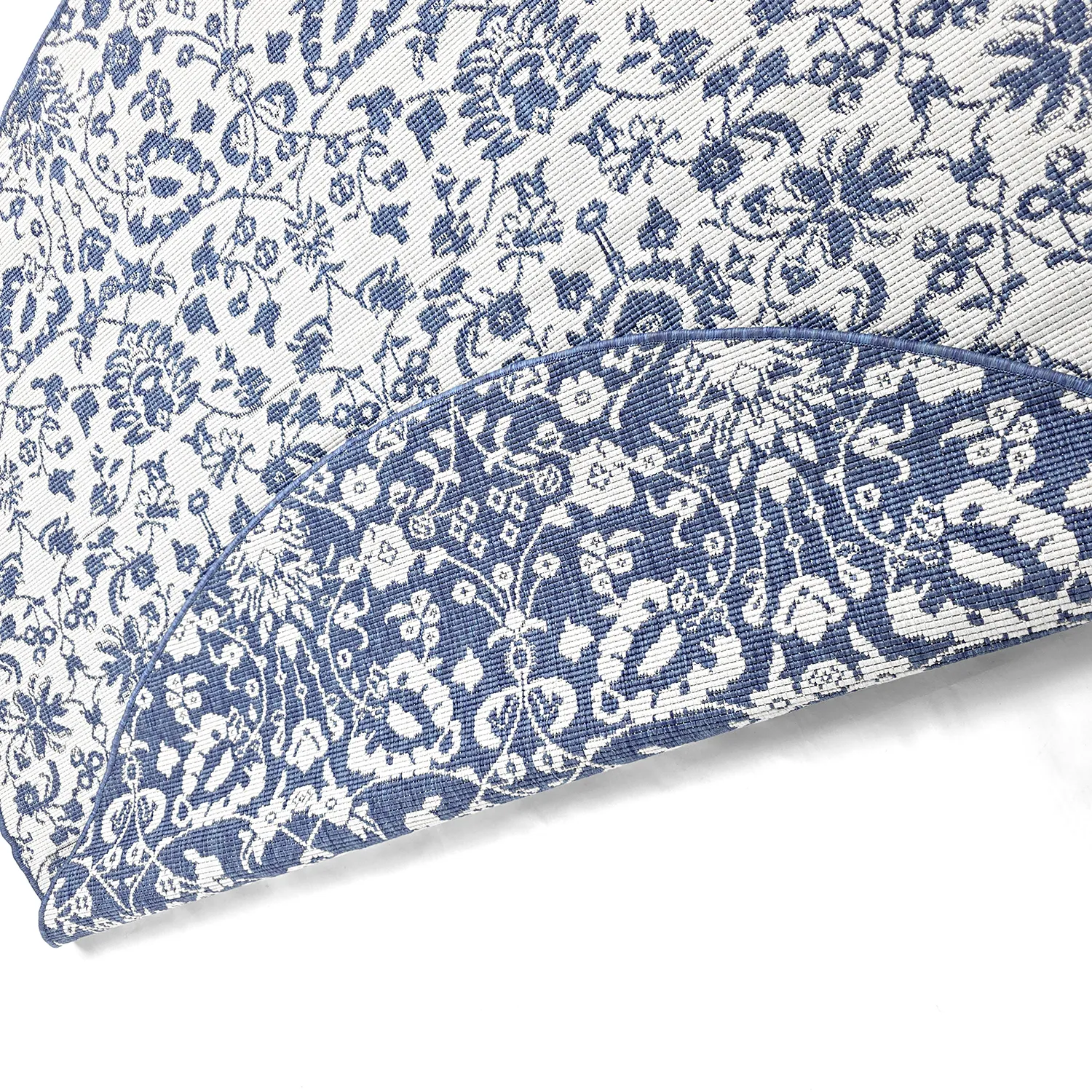 Rundt tæppe - Brussels Ocean (blå)