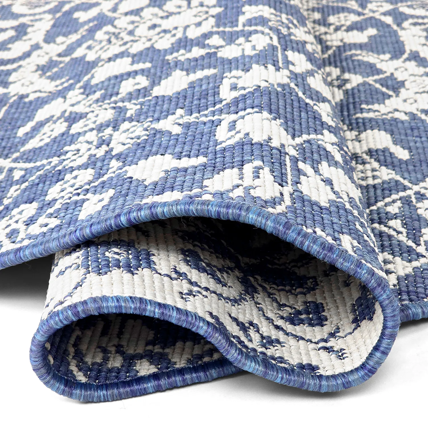 Rundt tæppe - Brussels Ocean (blå)