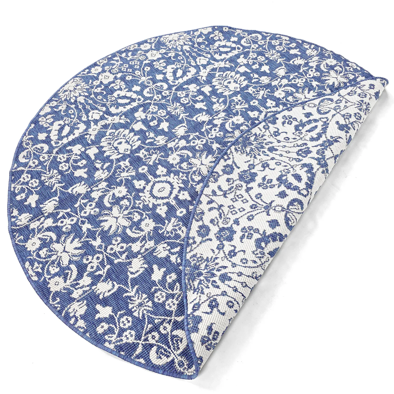 Rundt tæppe - Brussels Ocean (blå)