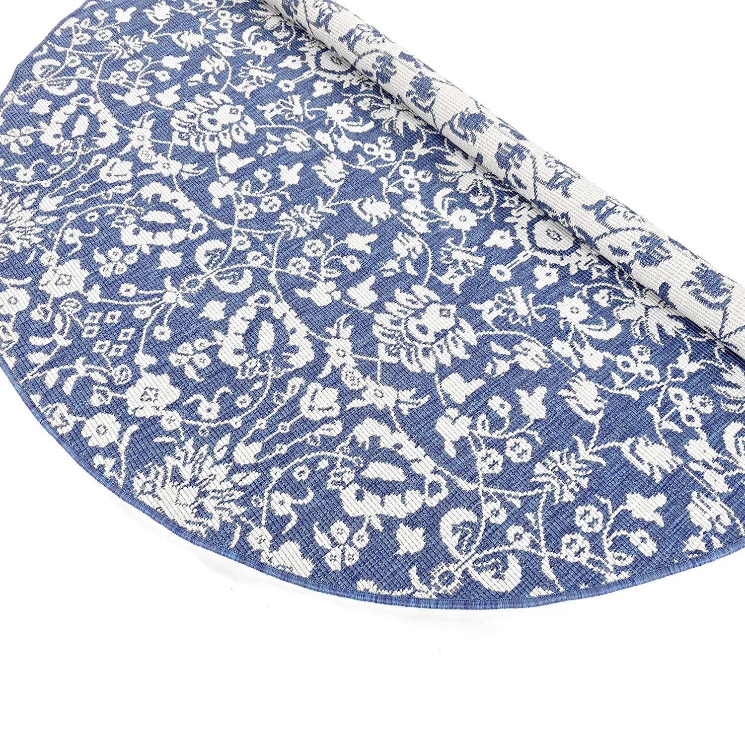 Rundt tæppe - Brussels Ocean (blå)