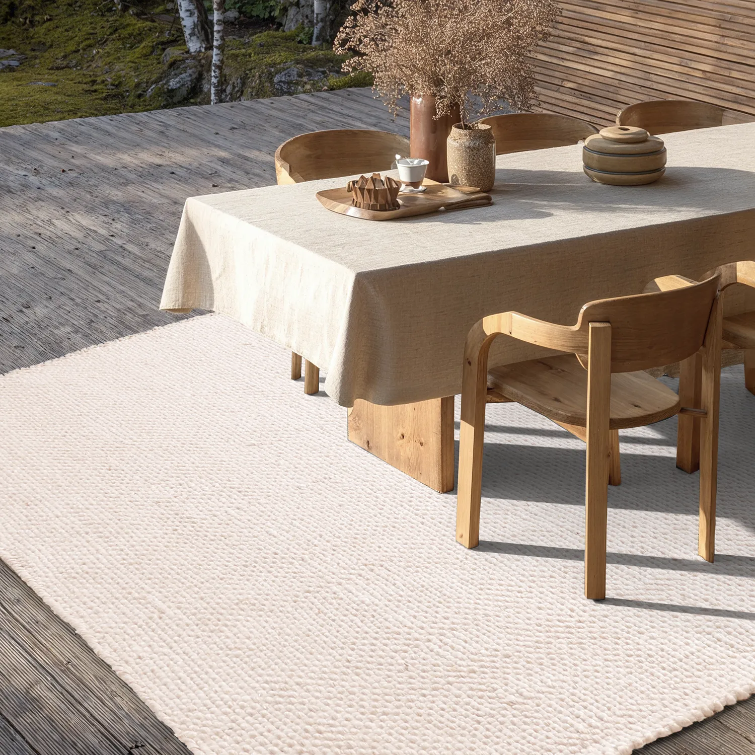 Tæpper til indendørs/udendørs brug - Orta Wool Look (fløde)