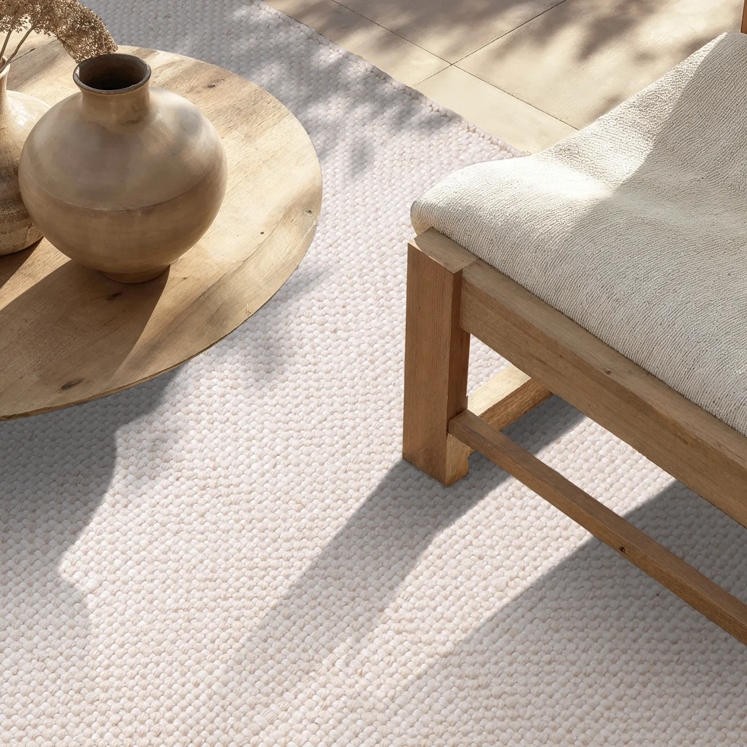 Tæpper til indendørs/udendørs brug - Orta Wool Look (fløde)
