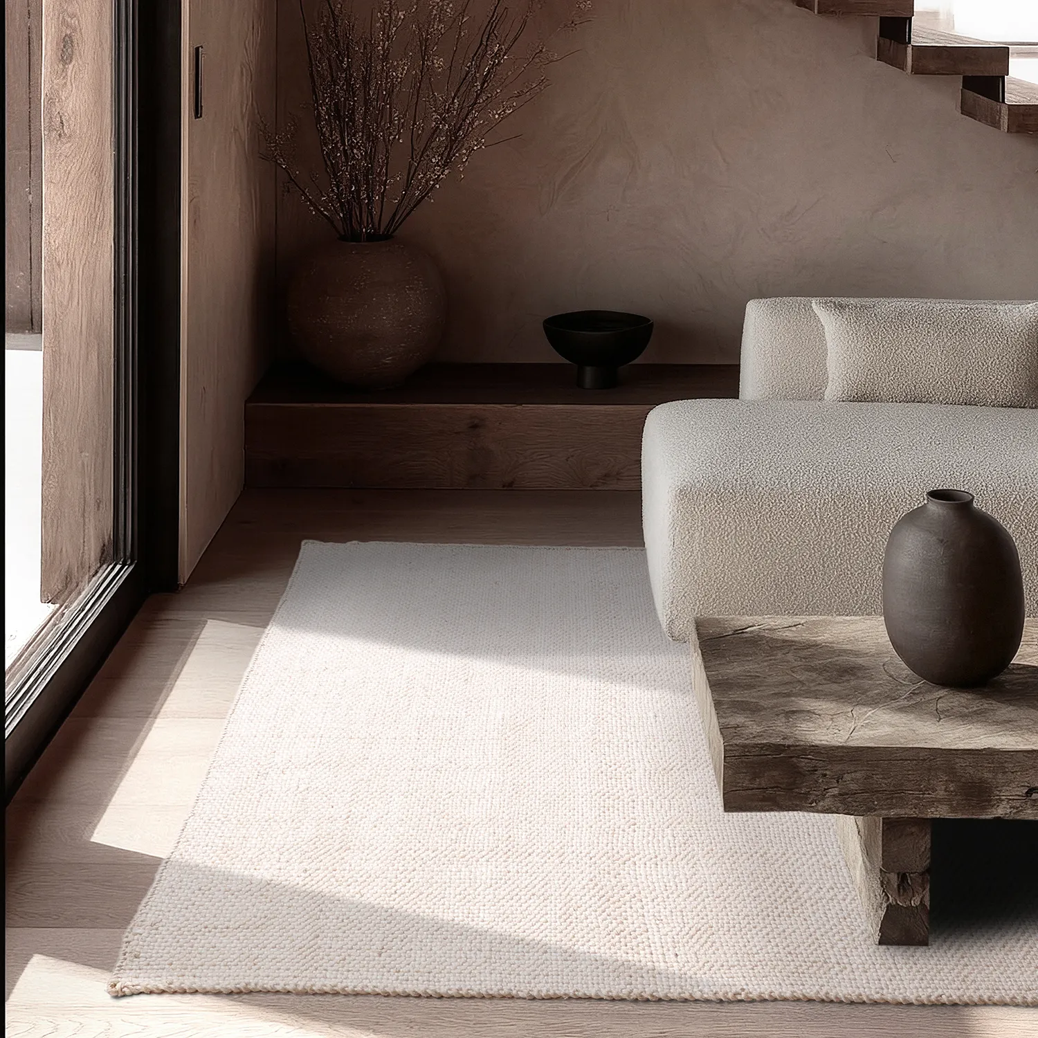Tæpper til indendørs/udendørs brug - Orta Wool Look (fløde)