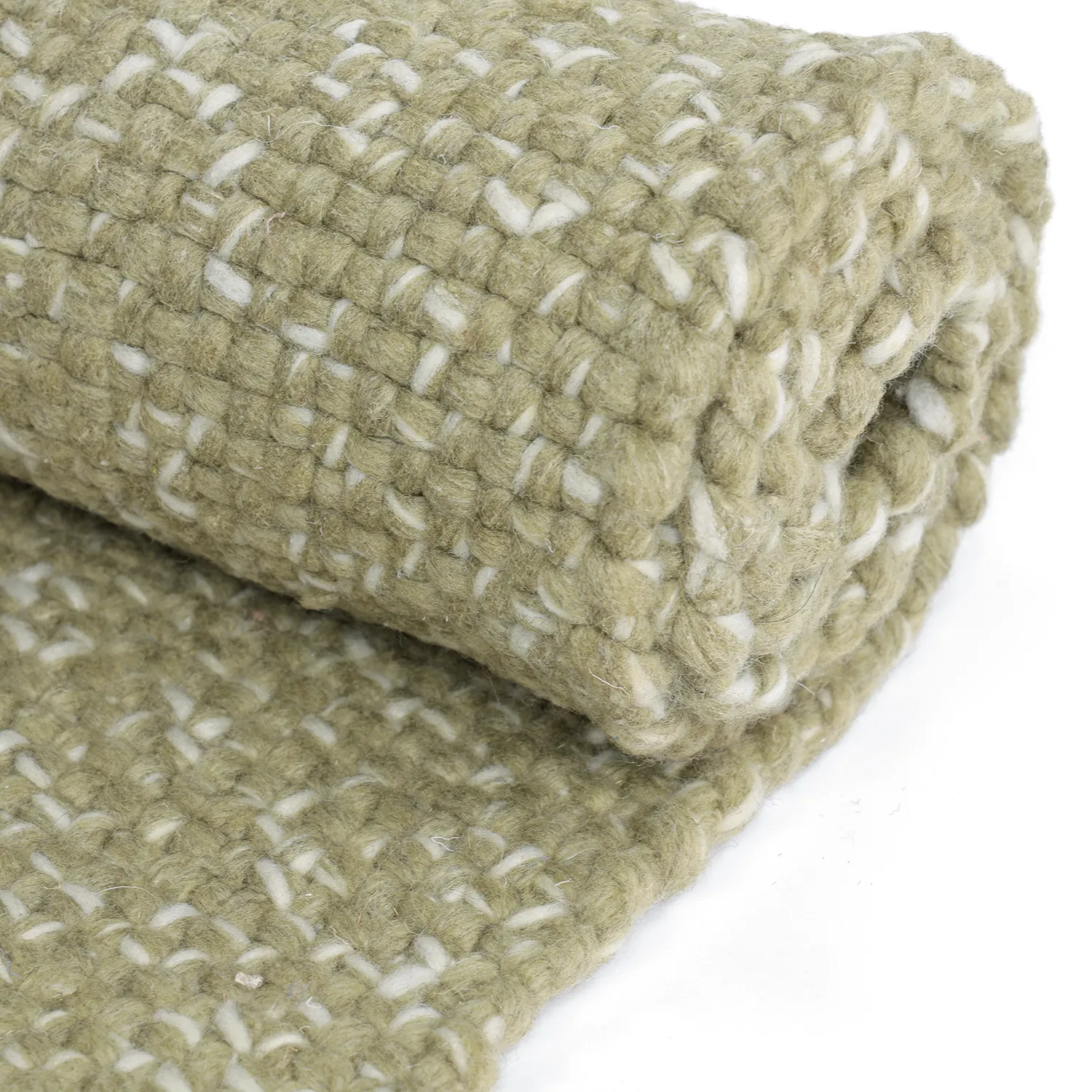 Tæpper til indendørs/udendørs brug - Orta Wool Look (mosgrøn)