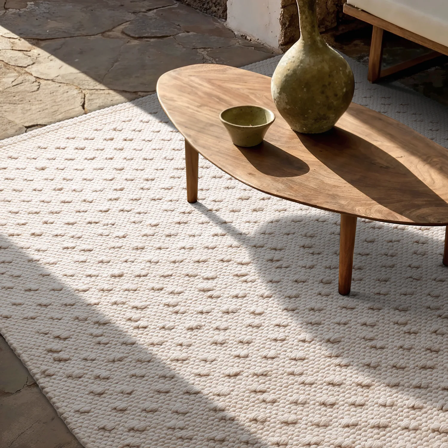 Tæpper til indendørs/udendørs brug - Todi Wool Look (fløde)
