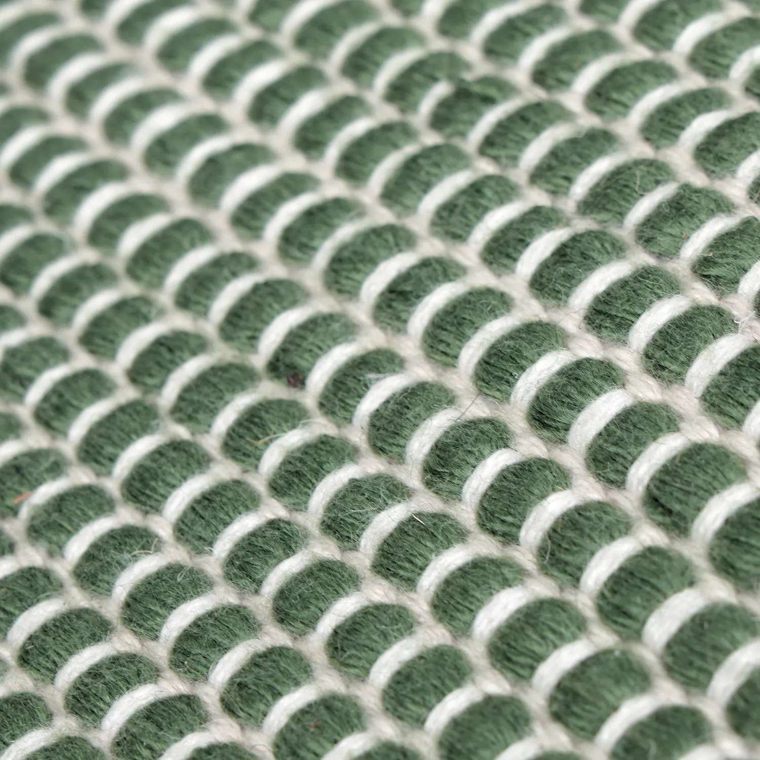 Tæpper til indendørs/udendørs brug - Coastal Wool Look (grøn/hvid)