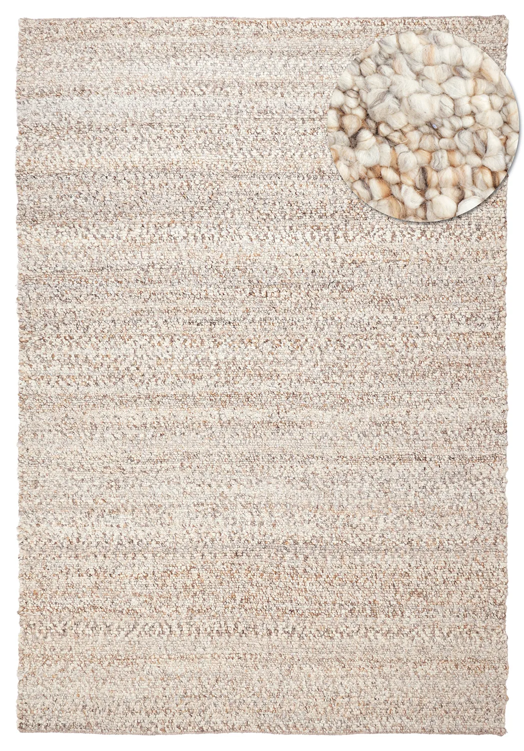 Tæpper til indendørs/udendørs brug - Milford Wool Look (grå/beige)