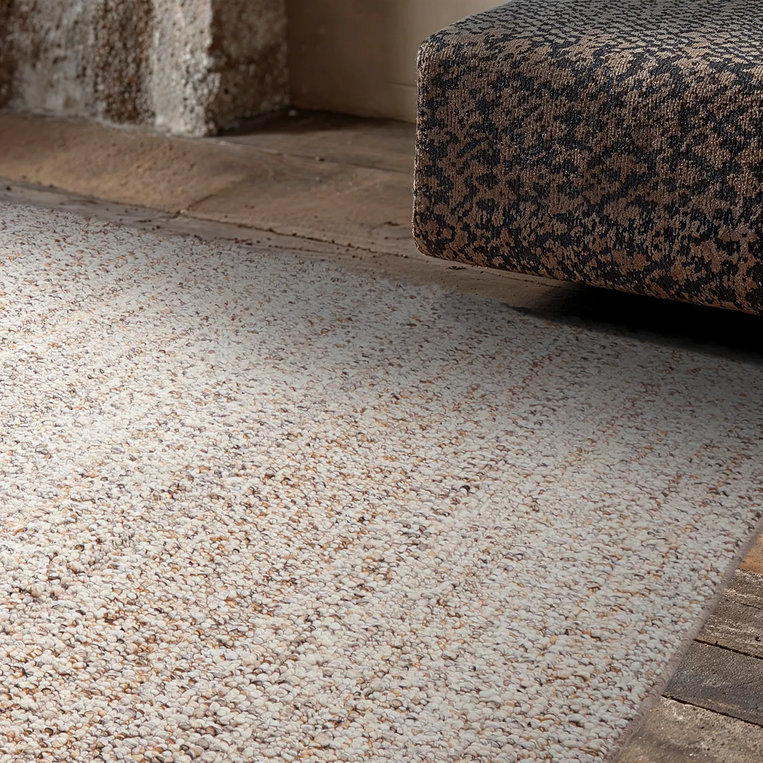 Tæpper til indendørs/udendørs brug - Milford Wool Look (grå/beige)