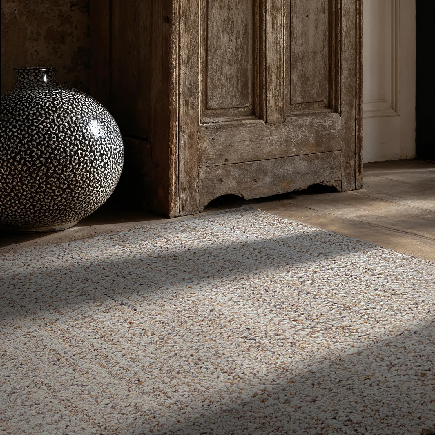 Tæpper til indendørs/udendørs brug - Milford Wool Look (grå/beige)