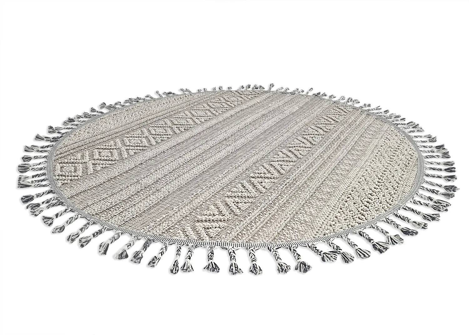 Runde tæpper - Indoor/Outdoor Athena (grå)
