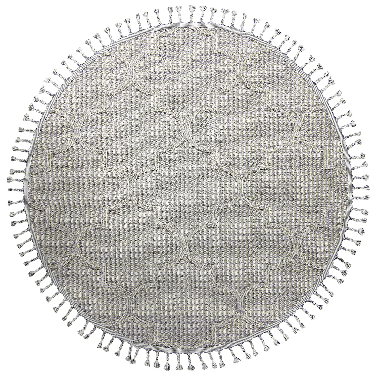 Runde tæpper - Indoor/Outdoor Santos (grå)