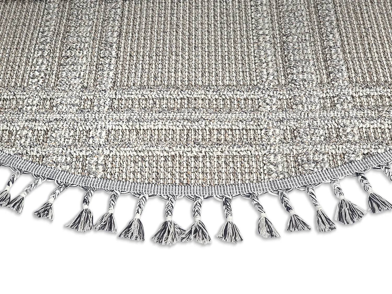 Runde tæpper - Indoor/Outdoor Victoria (grå)