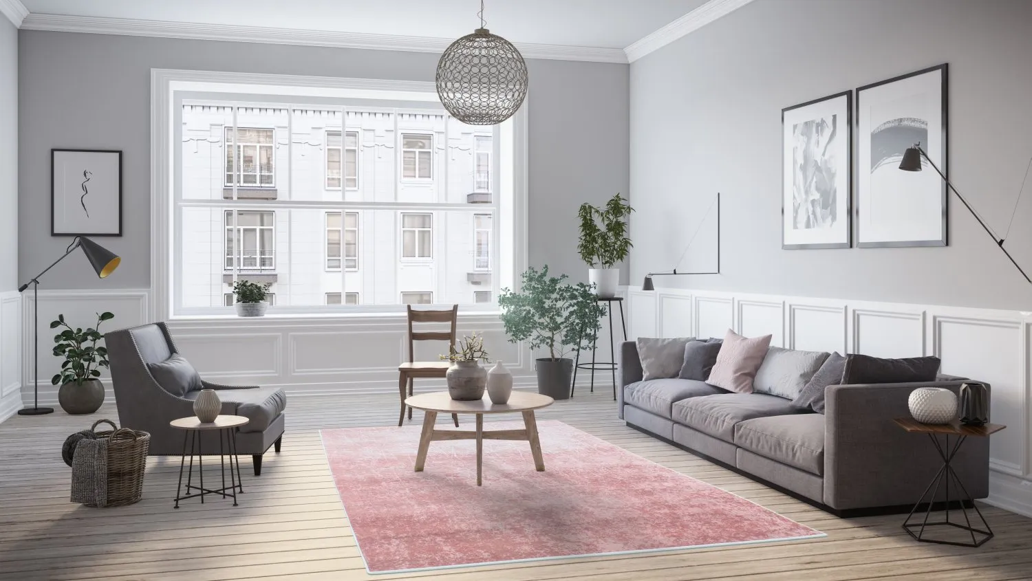 Wilton-tæppe - Jervis (lyserød)