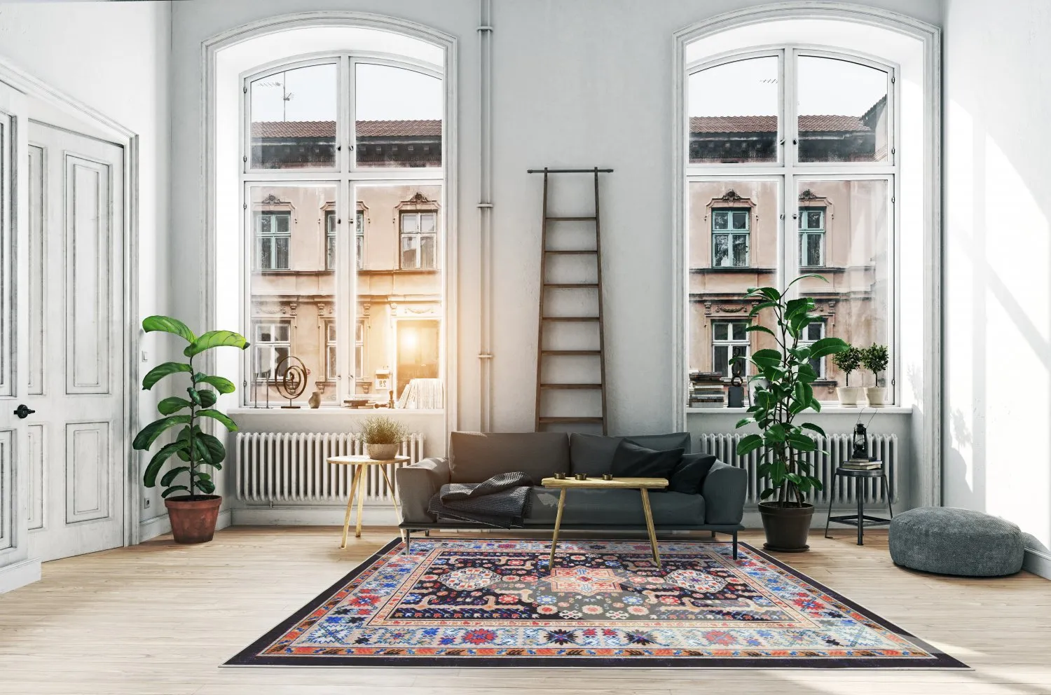 Wilton-tæppe - Kayaköy (multi)