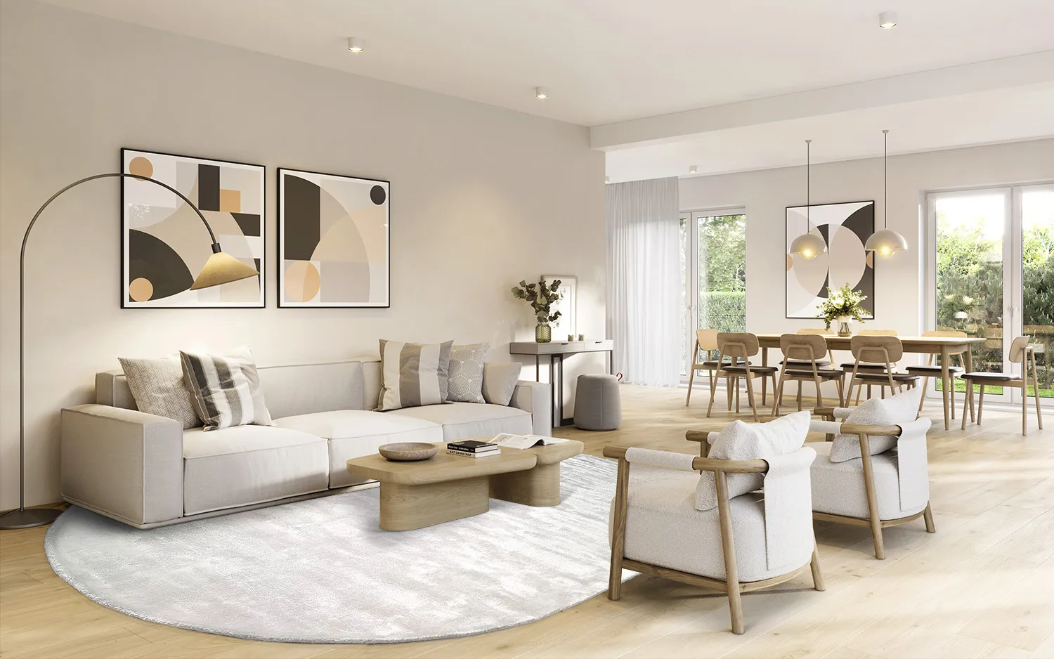 Ovalt viscose-tæppe - Jodhpur Special Luxury Edition (offwhite)